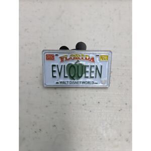 2007 Disney Trading Pin License Plate EVLQUEEN Disney Walt Disney World